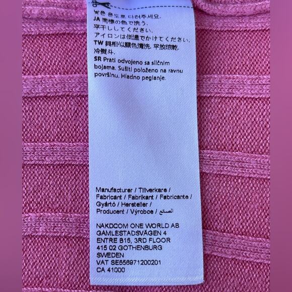 ☘️ NA-KD Fashion Turtleneck Ribbed Knit Sweater in Bright Pink, M - Picture 13 of 14